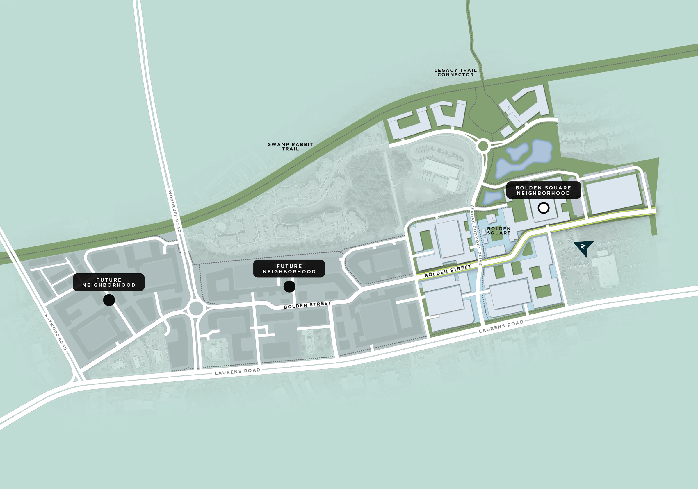 A map of the Bolden Street District Square