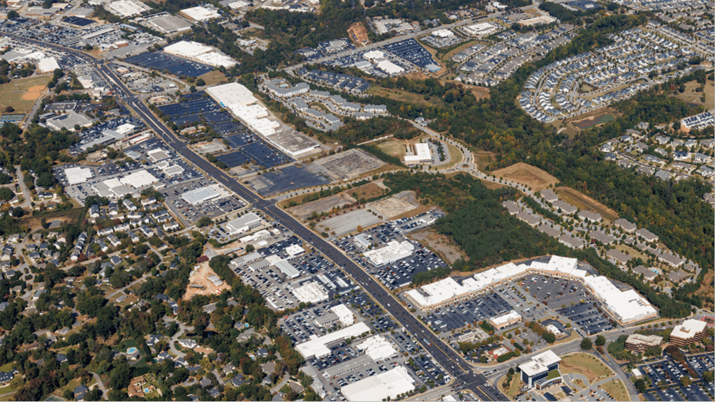 Aerial of Laurens Road and Future Bolden Street District